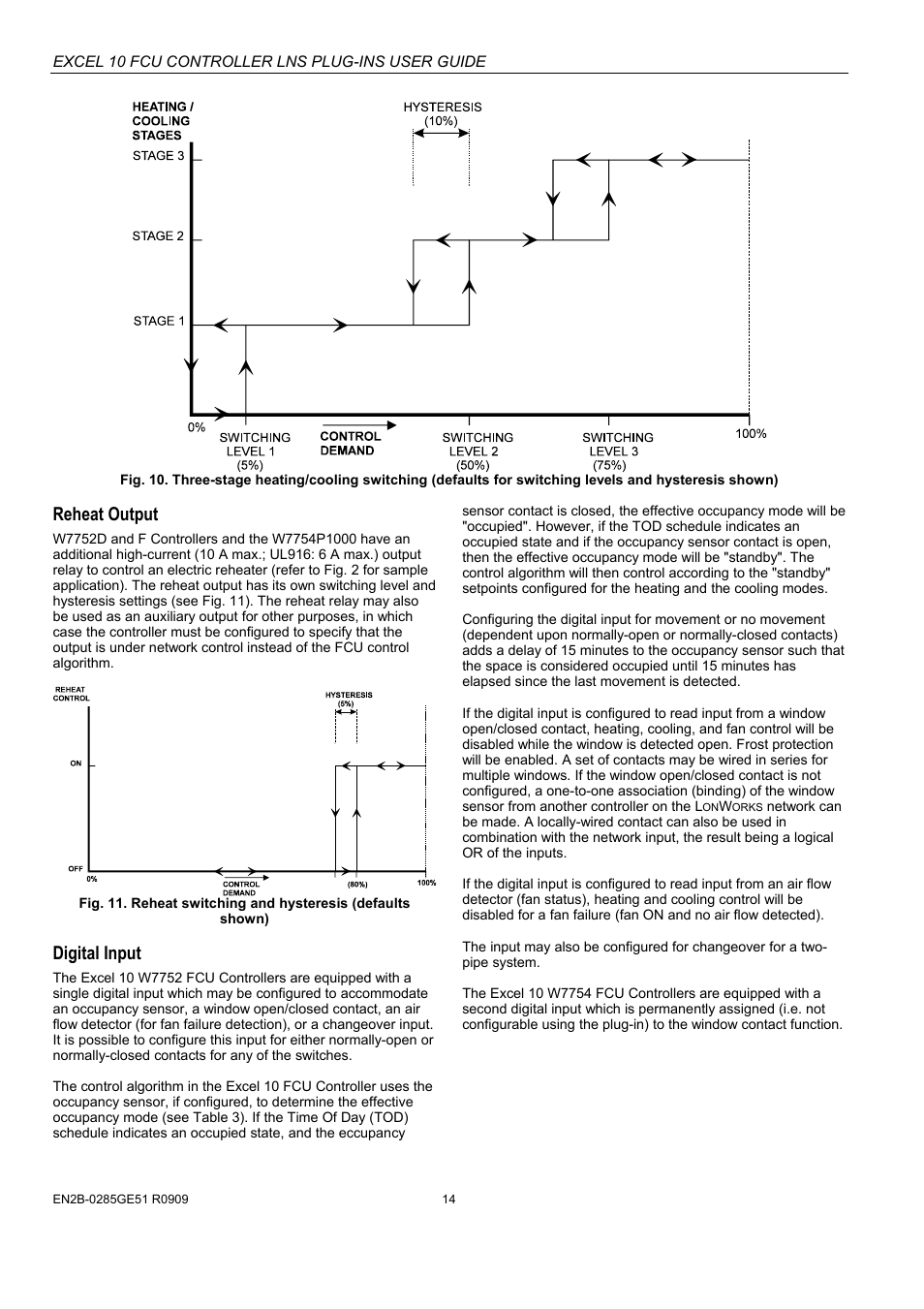 Reheat output, Digital input | Honeywell EXCEL 10 W7752D User Manual | Page 16 / 68