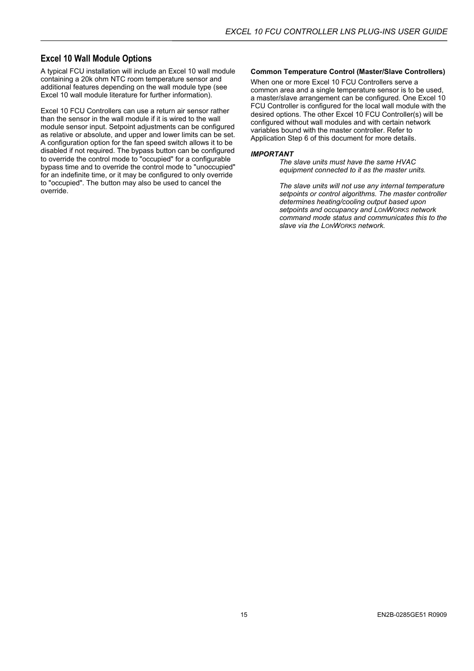Excel 10 wall module options | Honeywell EXCEL 10 W7752D User Manual | Page 17 / 68
