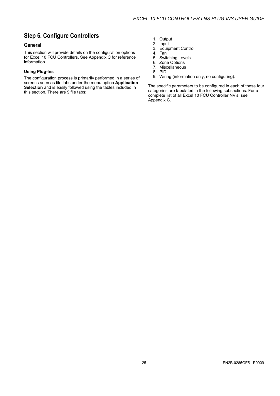 Step 6. configure controllers, General | Honeywell EXCEL 10 W7752D User Manual | Page 27 / 68