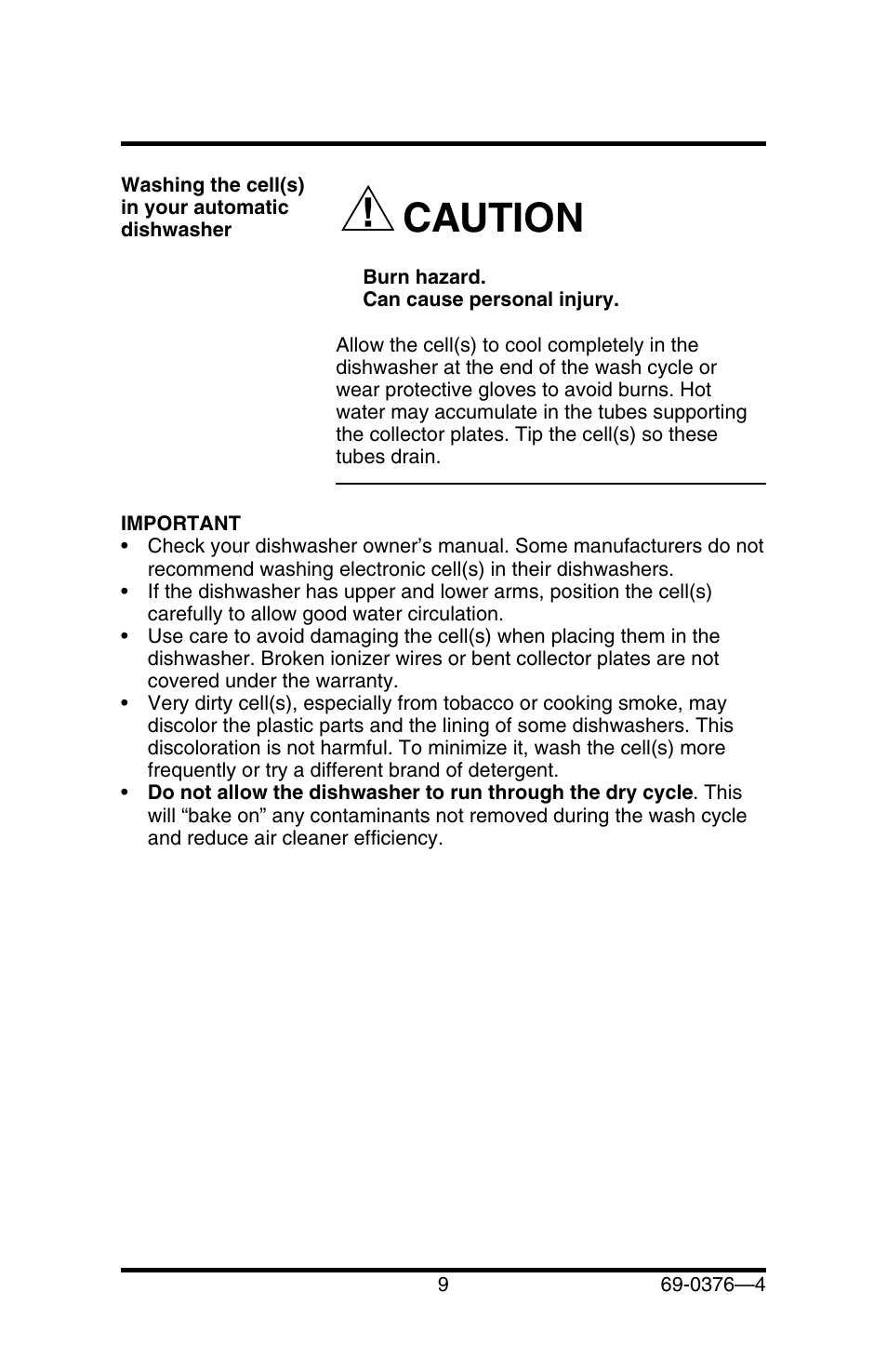 Caution | Honeywell F50E User Manual | Page 11 / 30