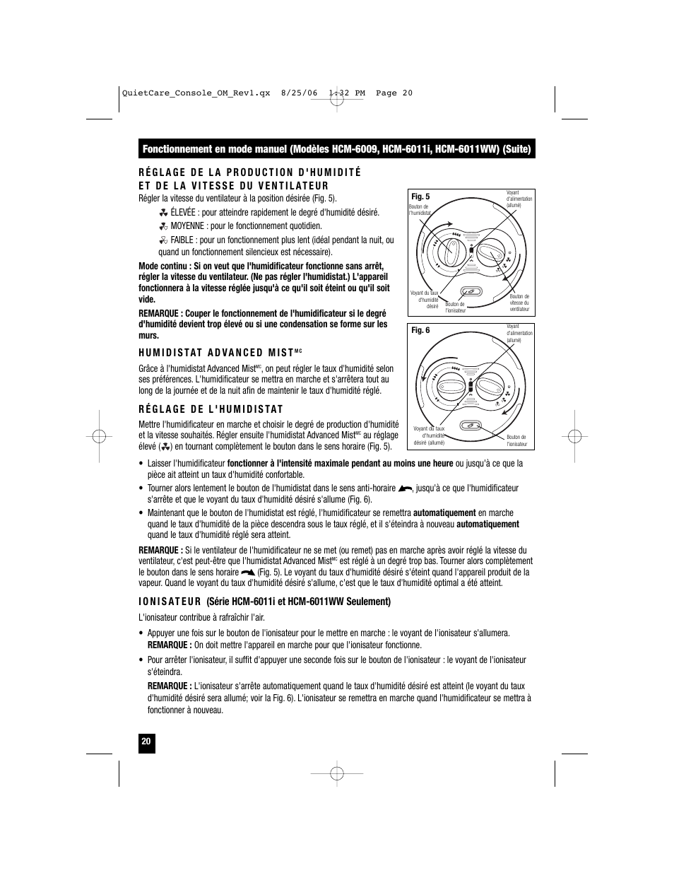 Honeywell HCM-6009 User Manual | Page 20 / 48