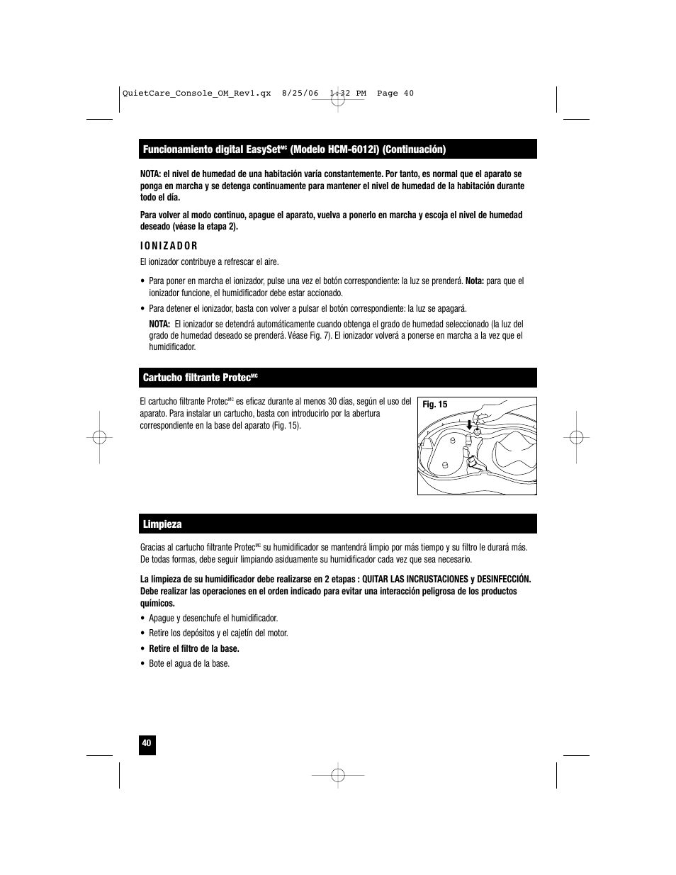 Honeywell HCM-6009 User Manual | Page 40 / 48