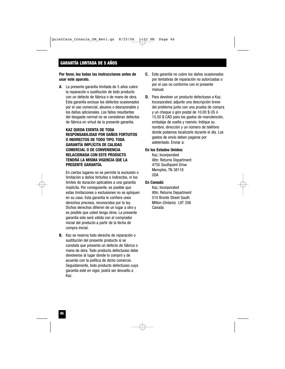 Honeywell HCM-6009 User Manual | Page 46 / 48