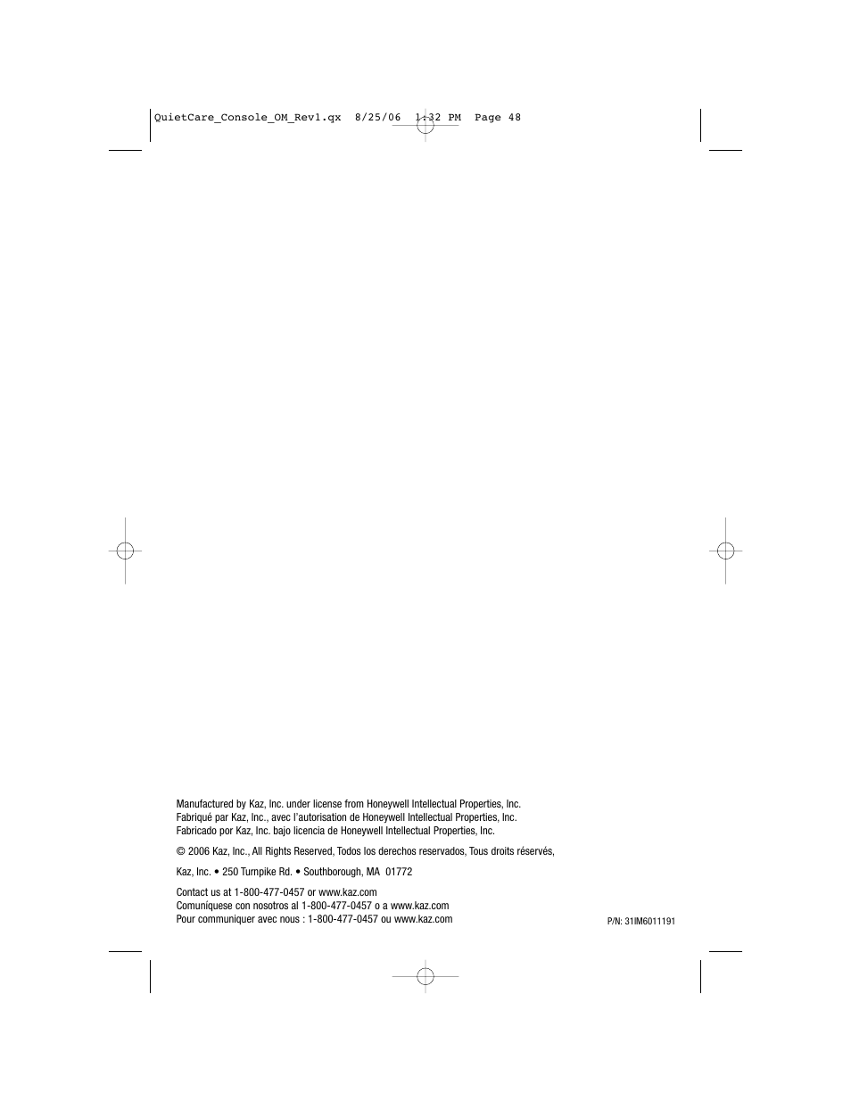 Honeywell HCM-6009 User Manual | Page 48 / 48