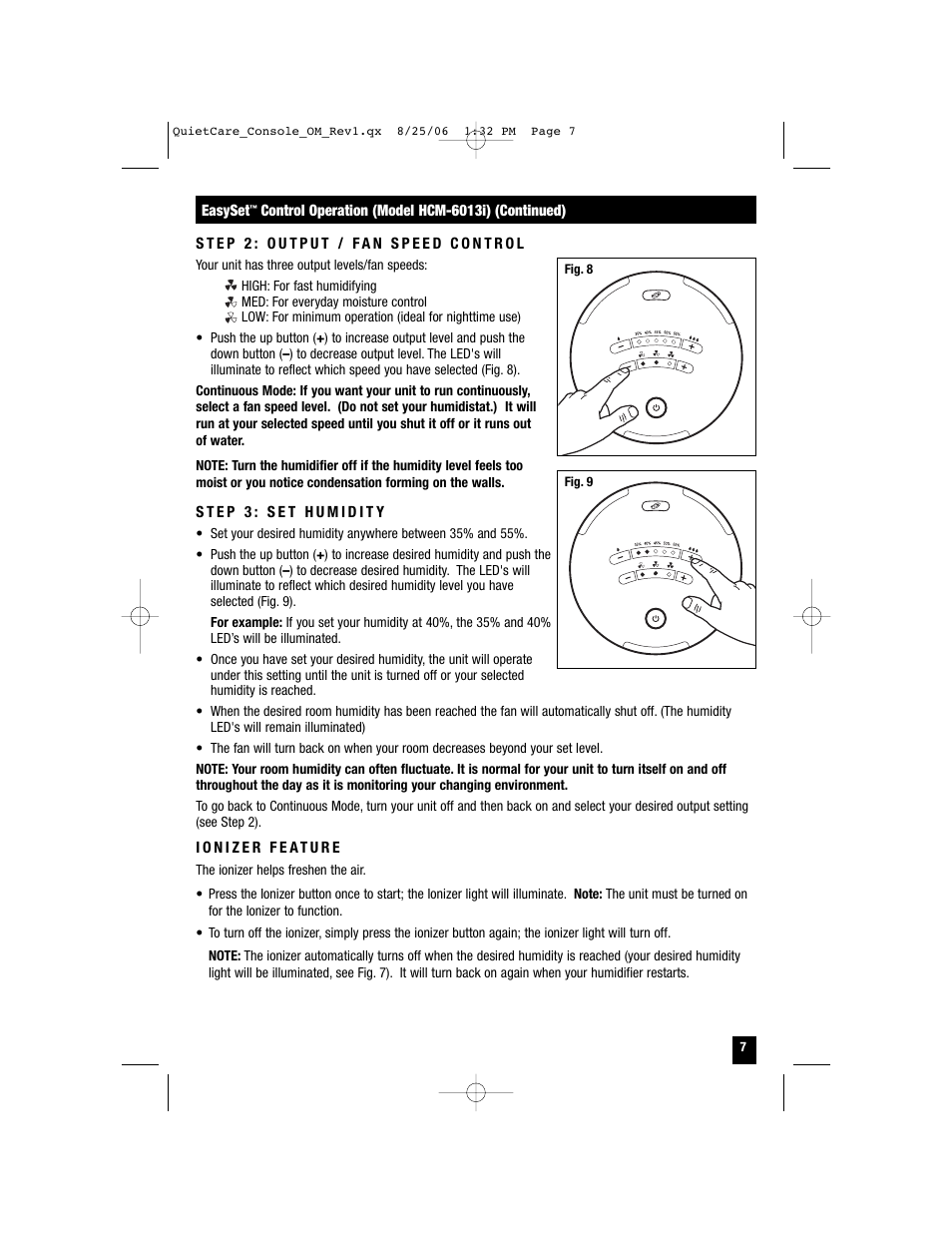 Honeywell HCM-6009 User Manual | Page 7 / 48