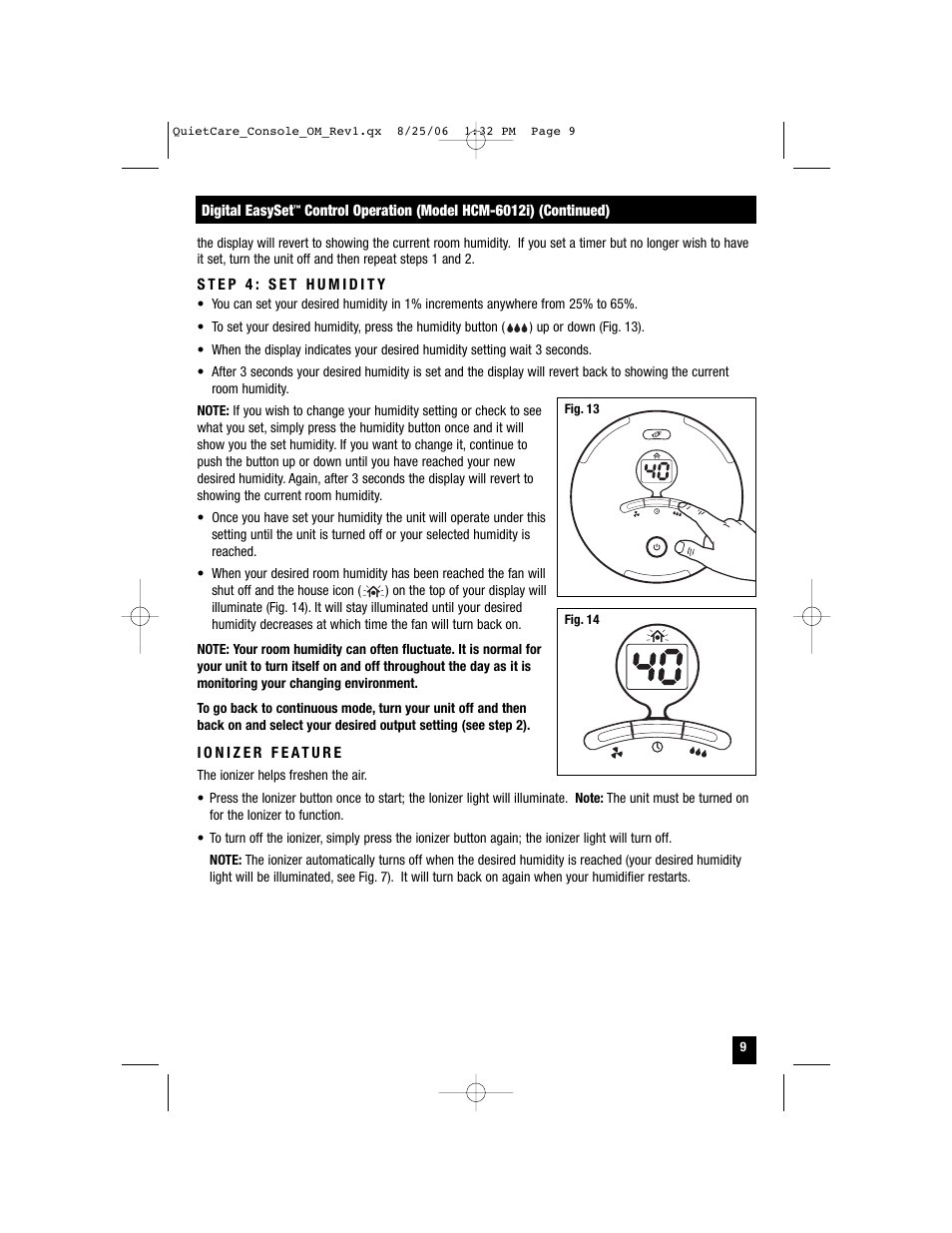 Honeywell HCM-6009 User Manual | Page 9 / 48