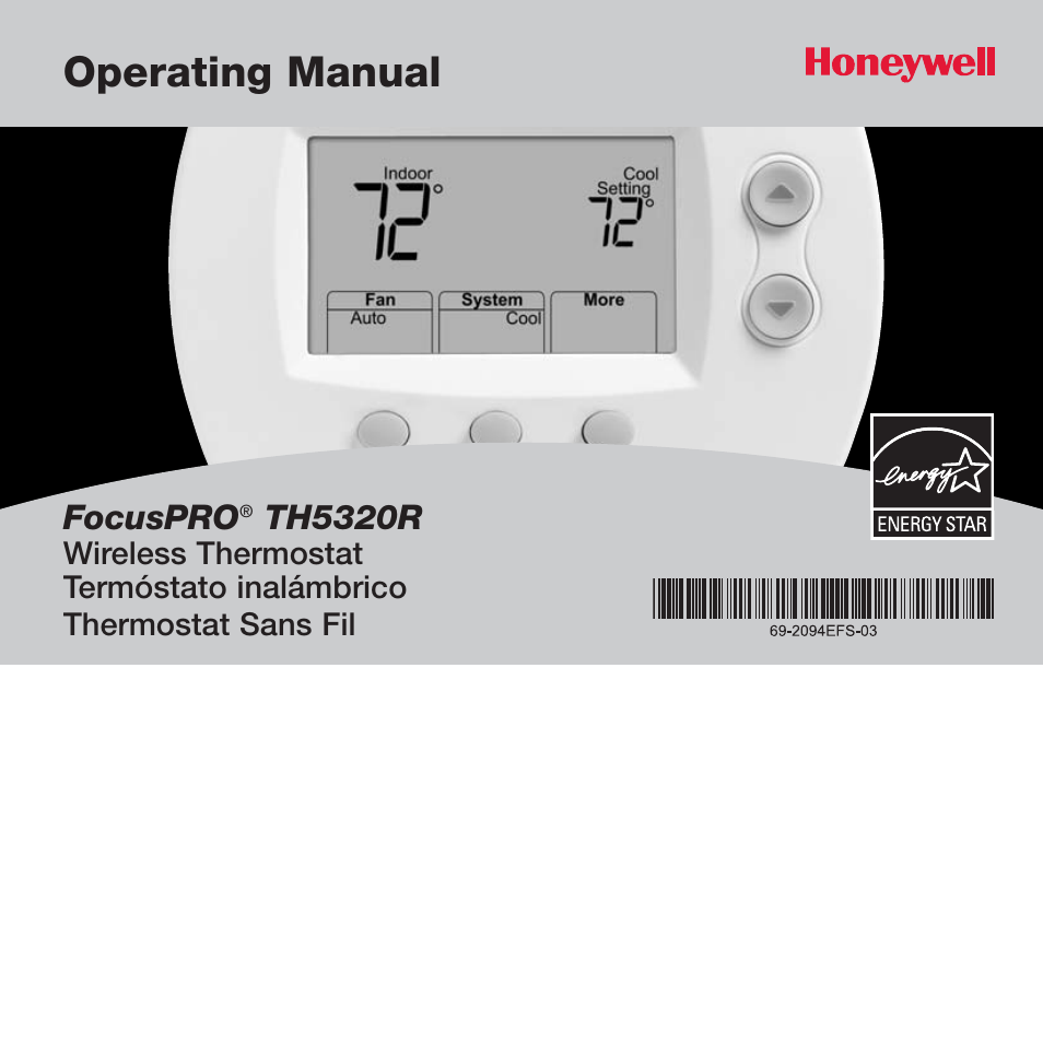 Honeywell FOCUSPRO TH5320R User Manual | 52 pages