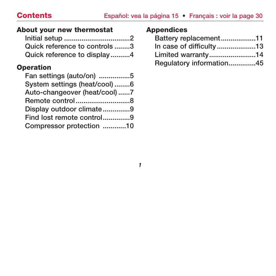 Honeywell FOCUSPRO TH5320R User Manual | Page 3 / 52