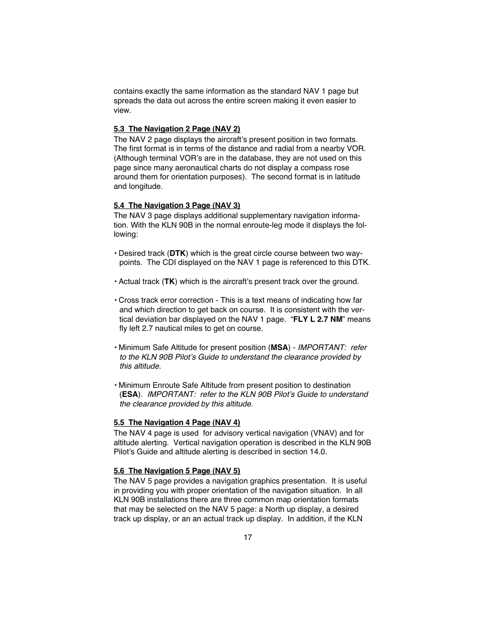 BendixKing KLN 90B User Manual | Page 21 / 57