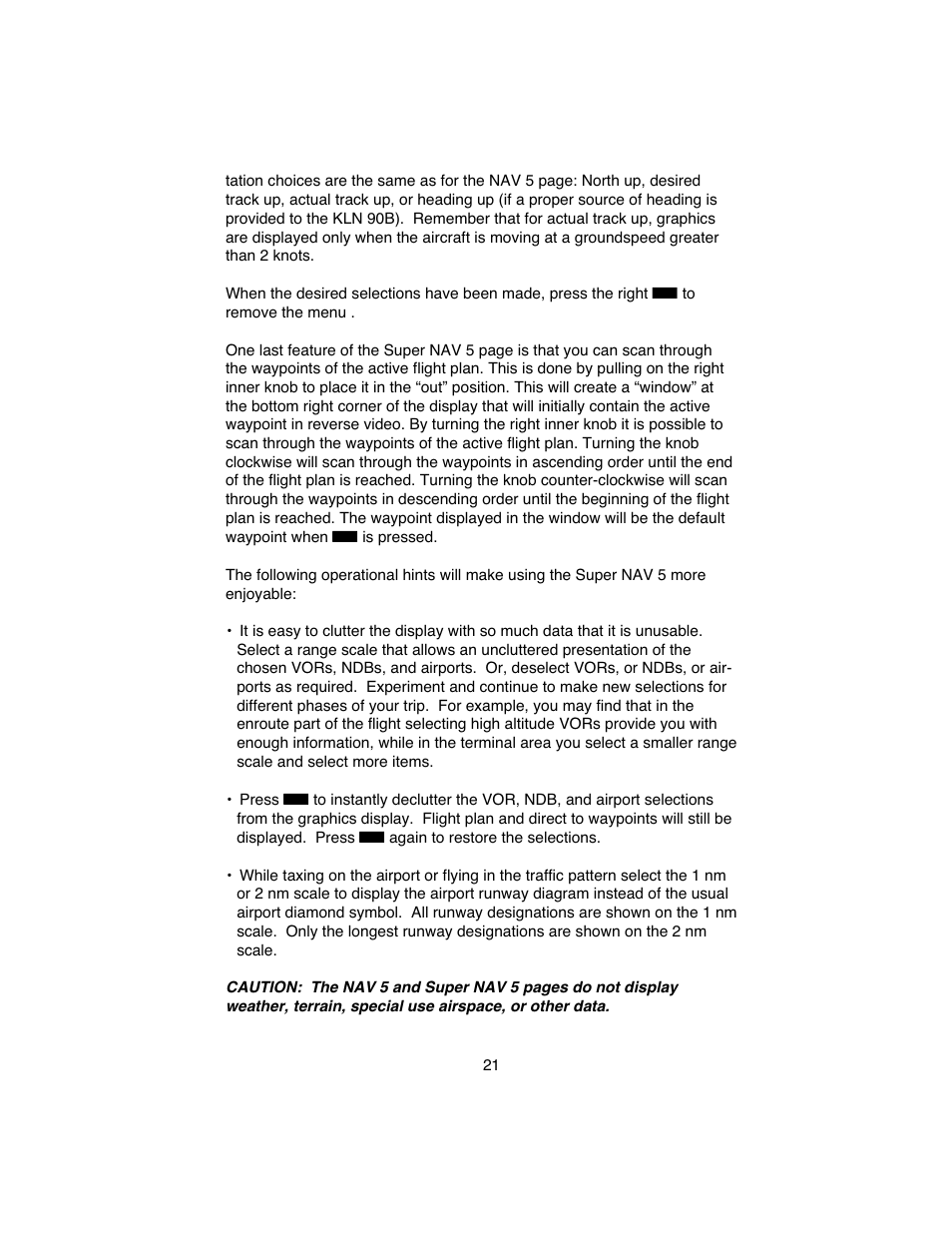 BendixKing KLN 90B User Manual | Page 25 / 57