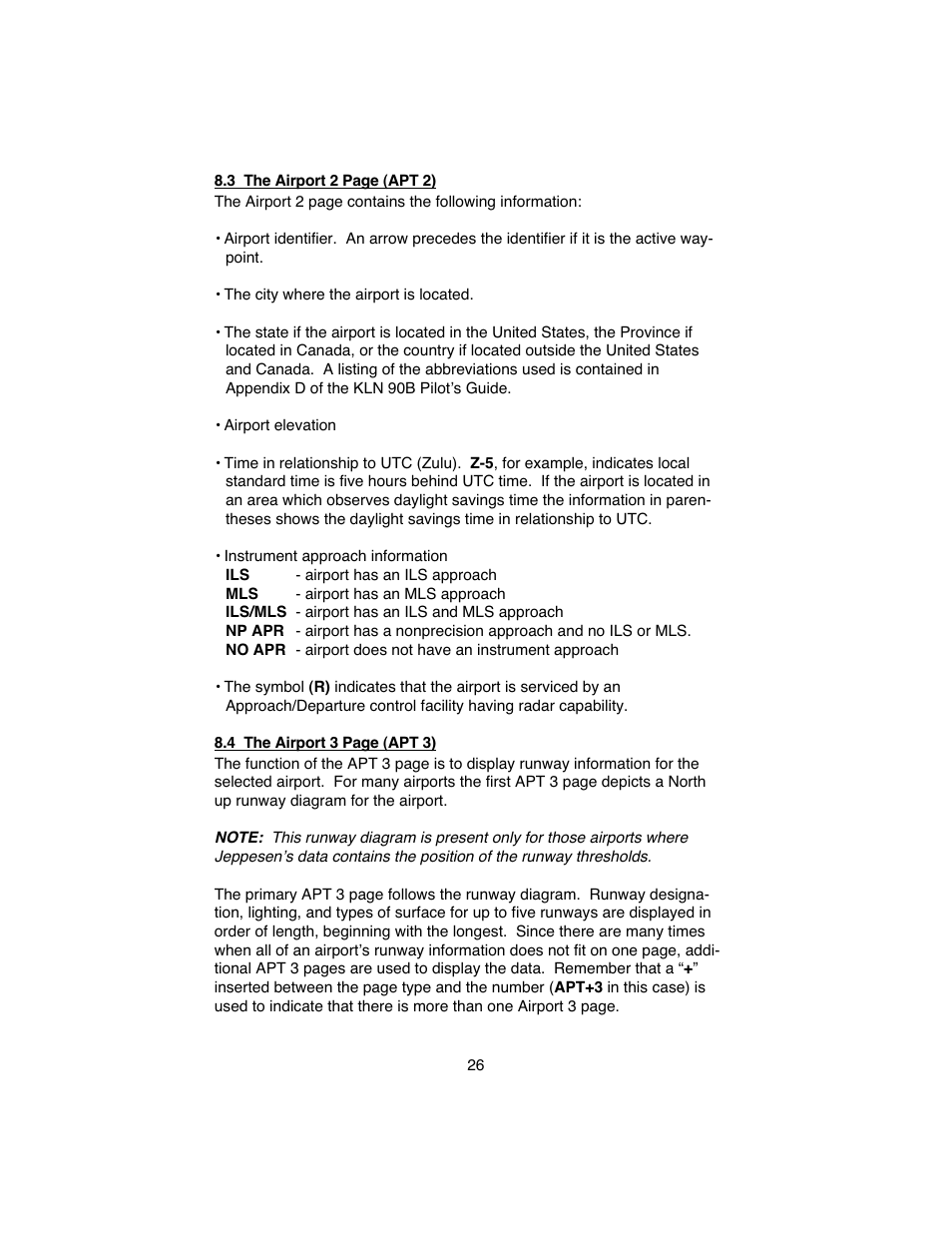 BendixKing KLN 90B User Manual | Page 30 / 57