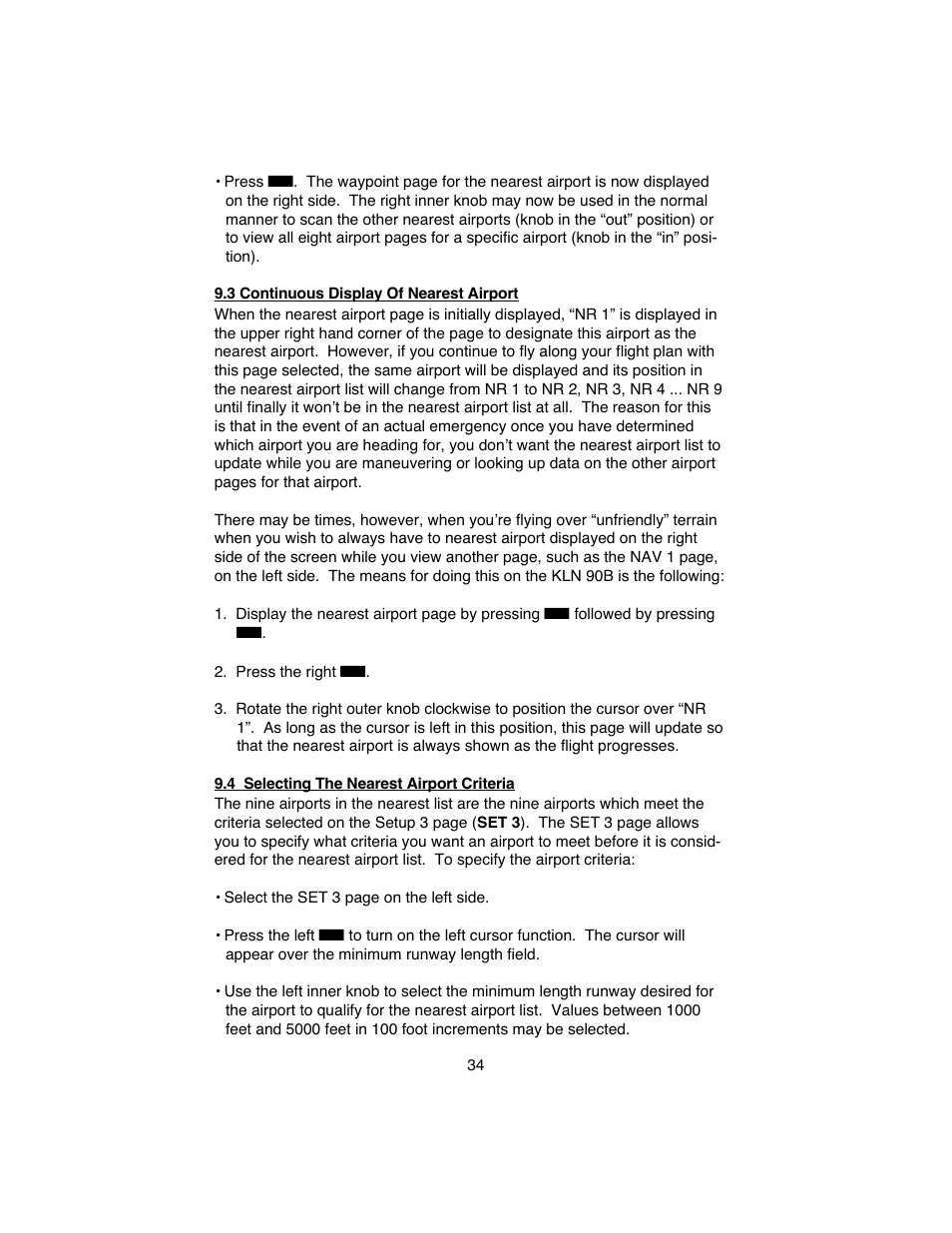 BendixKing KLN 90B User Manual | Page 38 / 57