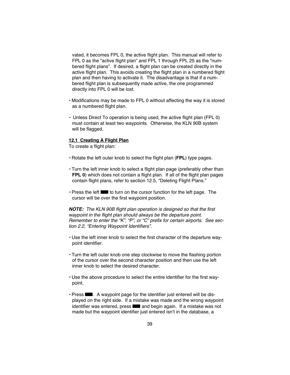 BendixKing KLN 90B User Manual | Page 43 / 57