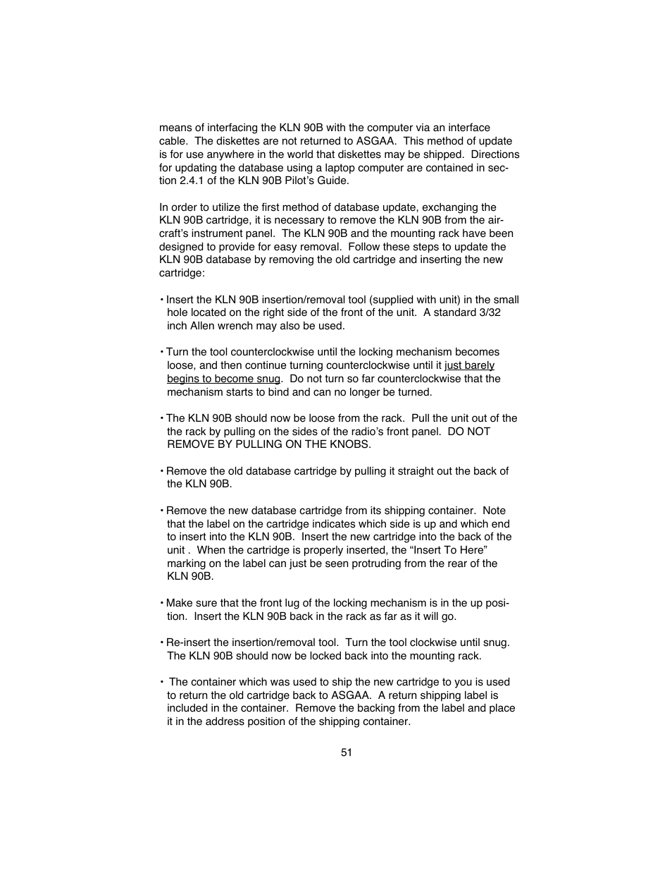 BendixKing KLN 90B User Manual | Page 55 / 57