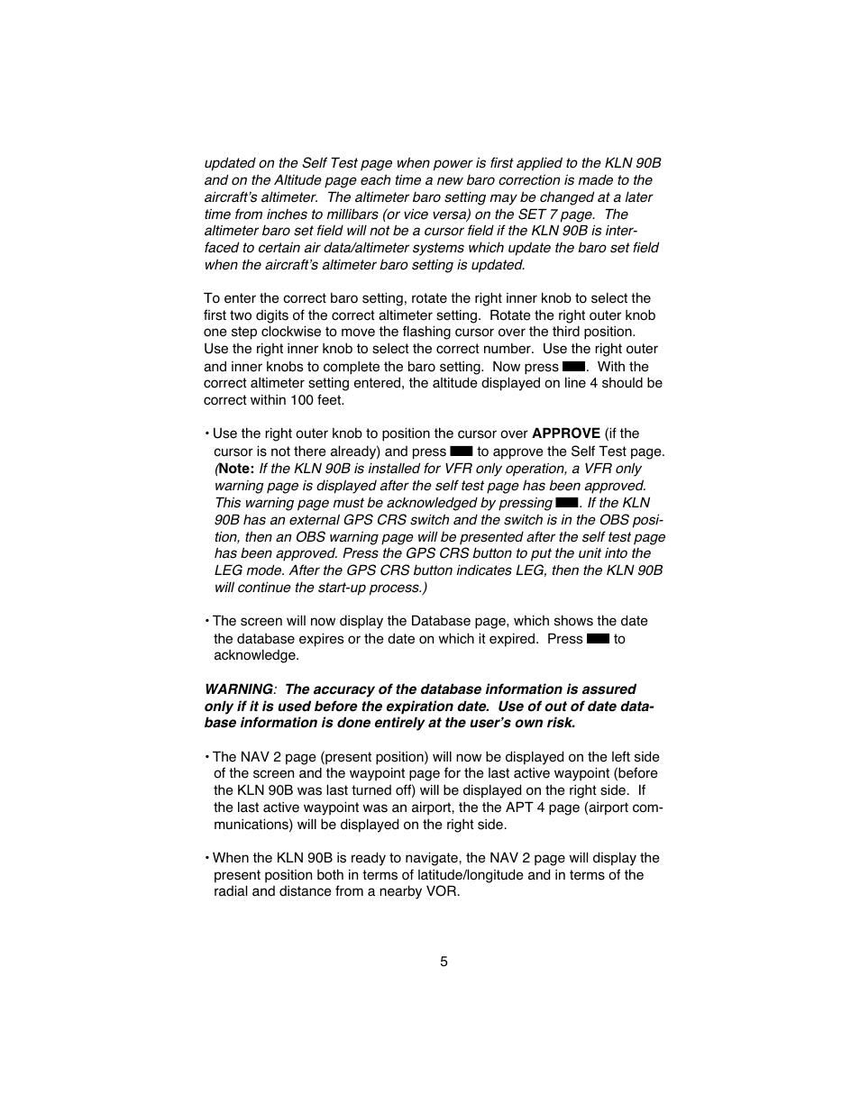 BendixKing KLN 90B User Manual | Page 9 / 57