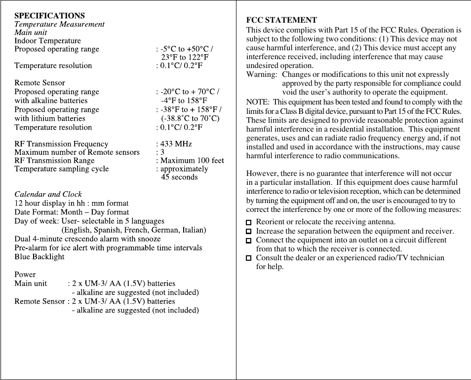 Honeywell TE329ELW User Manual | Page 10 / 11