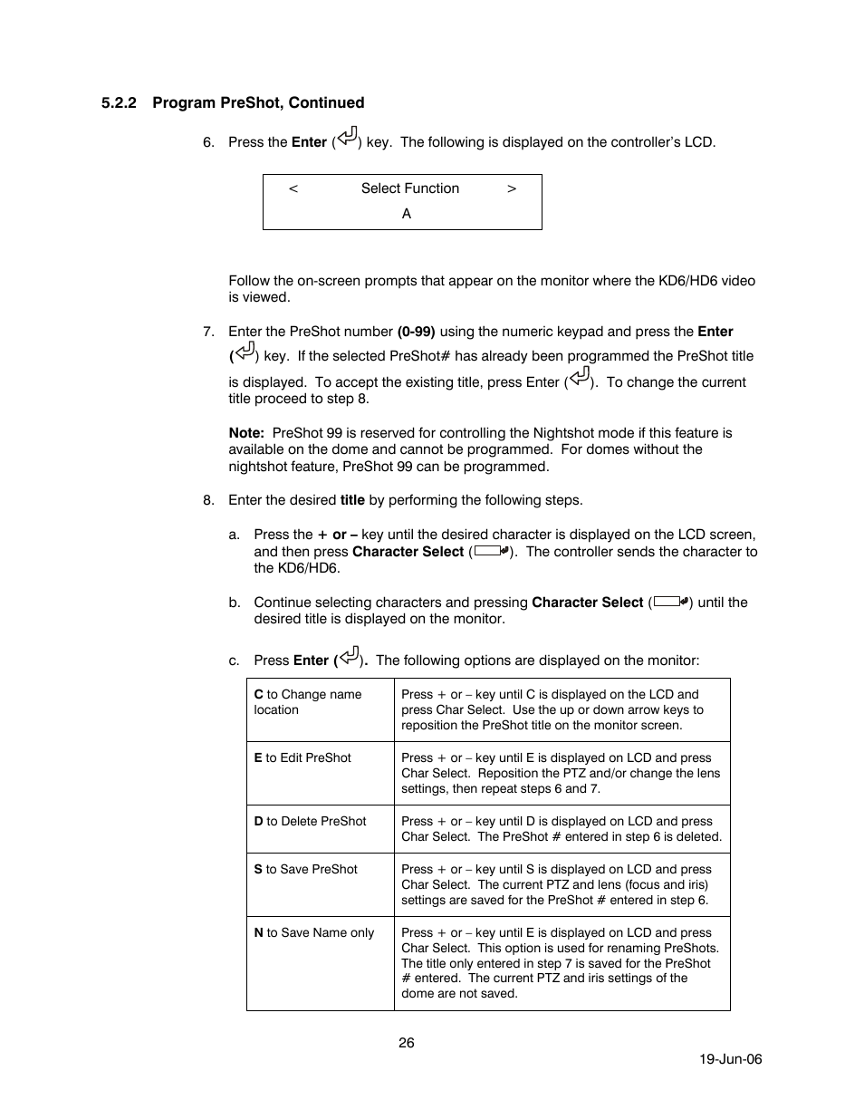 2 program preshot, continued | Honeywell HEGS5001 User Manual | Page 36 / 68
