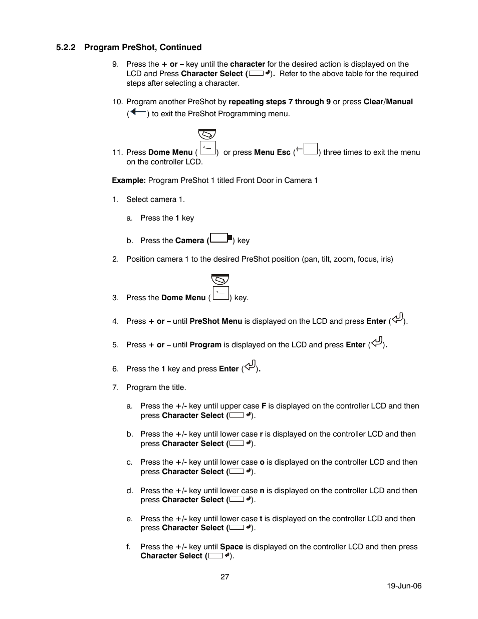 2 program preshot, continued | Honeywell HEGS5001 User Manual | Page 37 / 68
