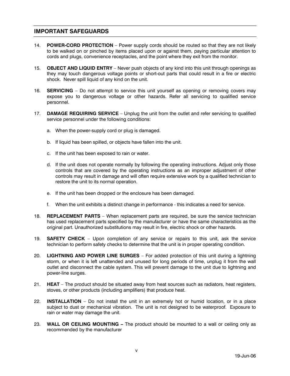 Important safeguards | Honeywell HEGS5001 User Manual | Page 5 / 68