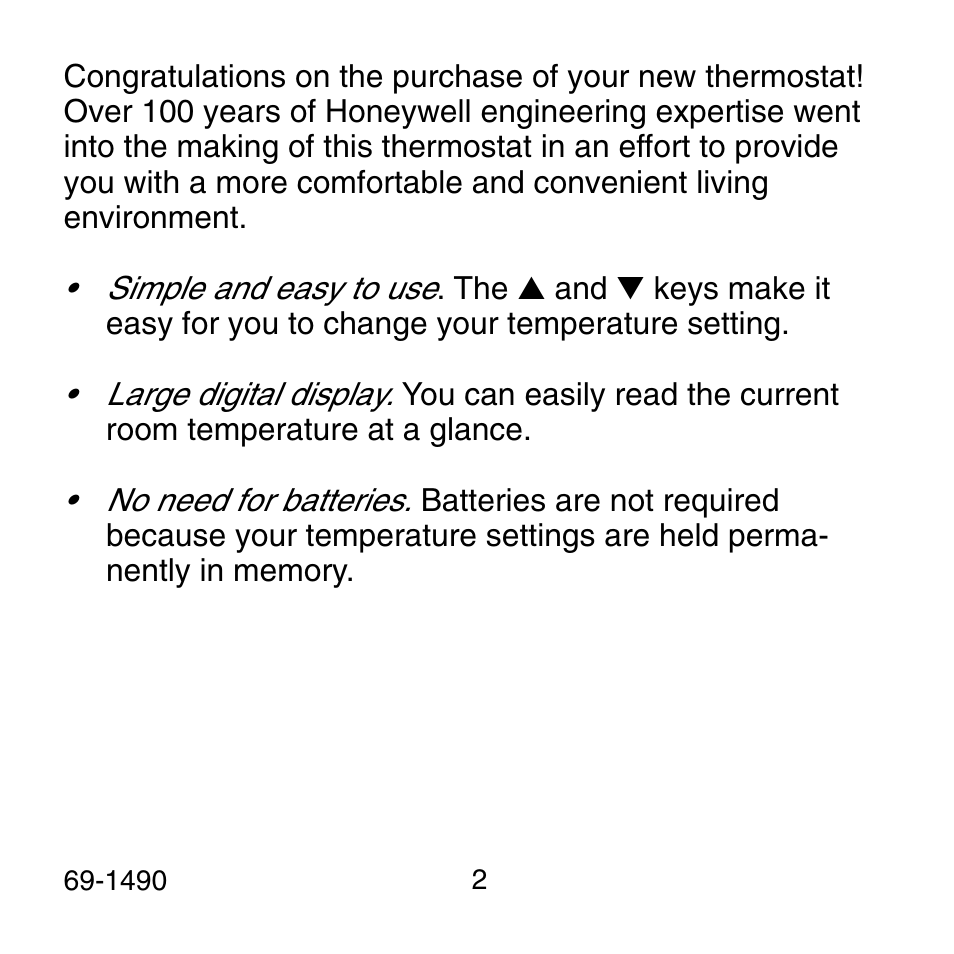 Honeywell 69-1490 User Manual | Page 2 / 12