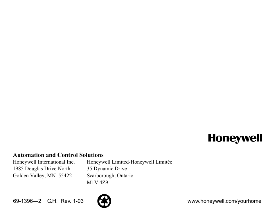 Honeywell CHRONOTHERM T4700 User Manual | Page 16 / 16
