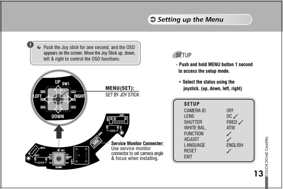 Setup | Honeywell HD73 User Manual | Page 13 / 40