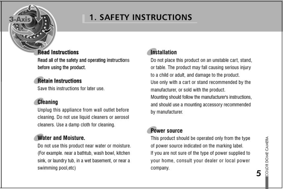 Safety instructions | Honeywell HD73 User Manual | Page 5 / 40