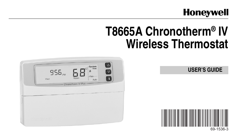 Honeywell CHRONOTHERM IV T8665A User Manual | 48 pages