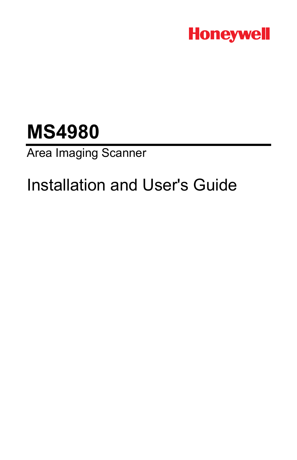 Honeywell MS4980 User Manual | 48 pages