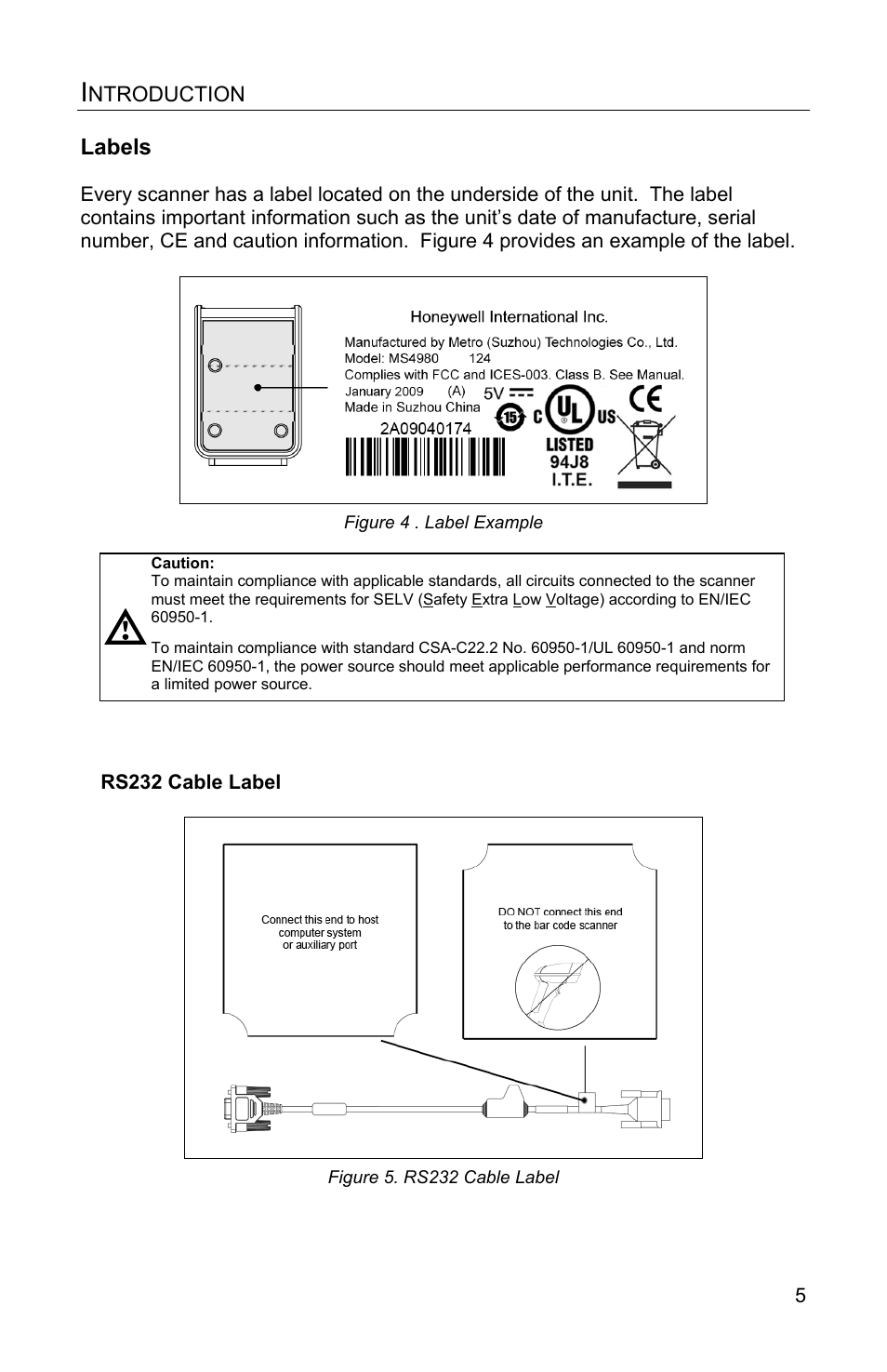 Labels | Honeywell MS4980 User Manual | Page 9 / 48