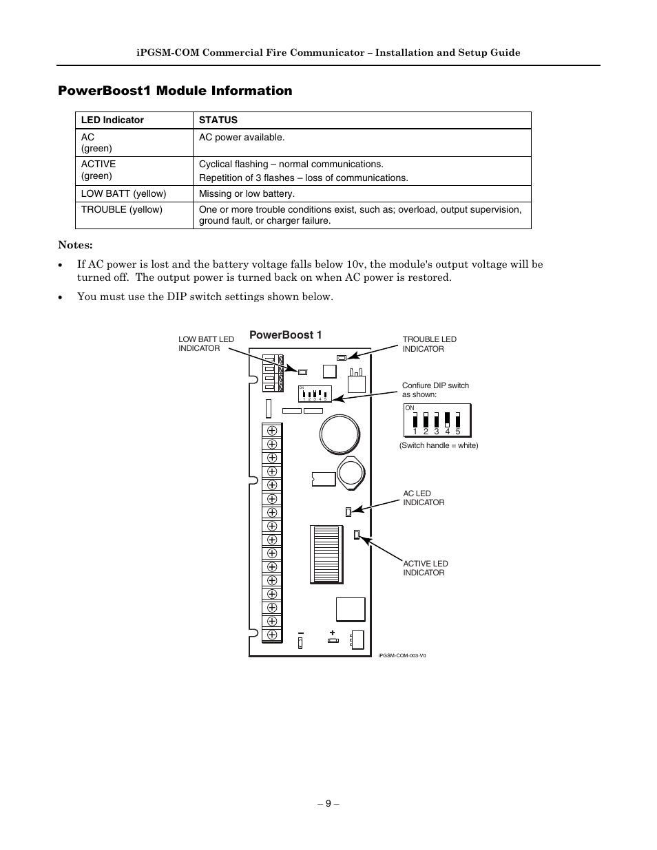 Powerboost1 module information, Powerboost 1 | Honeywell 800-04433V1 User Manual | Page 11 / 16