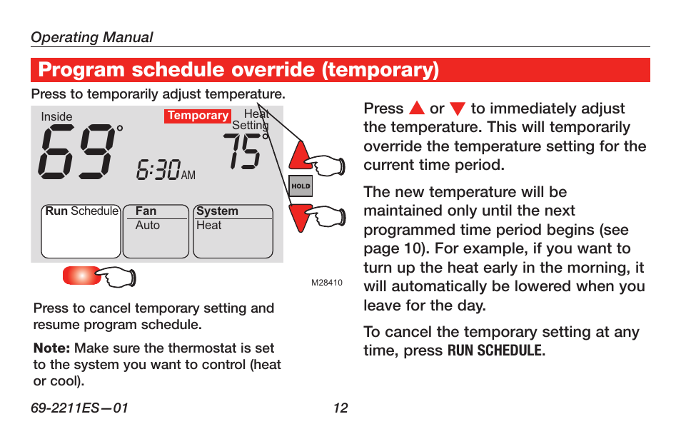 Honeywell RTH6400 User Manual | Page 14 / 52