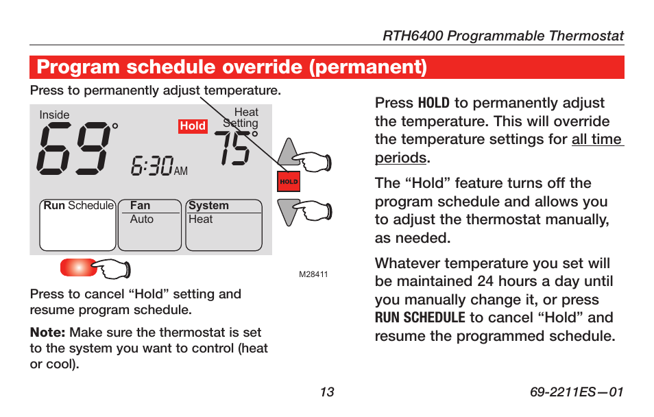 Honeywell RTH6400 User Manual | Page 15 / 52