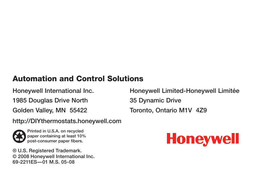 Automation and control solutions | Honeywell RTH6400 User Manual | Page 26 / 52