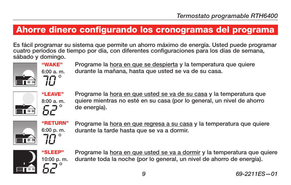 Honeywell RTH6400 User Manual | Page 37 / 52