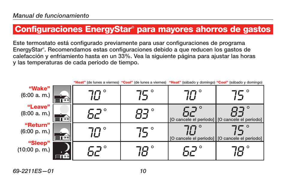 Honeywell RTH6400 User Manual | Page 38 / 52