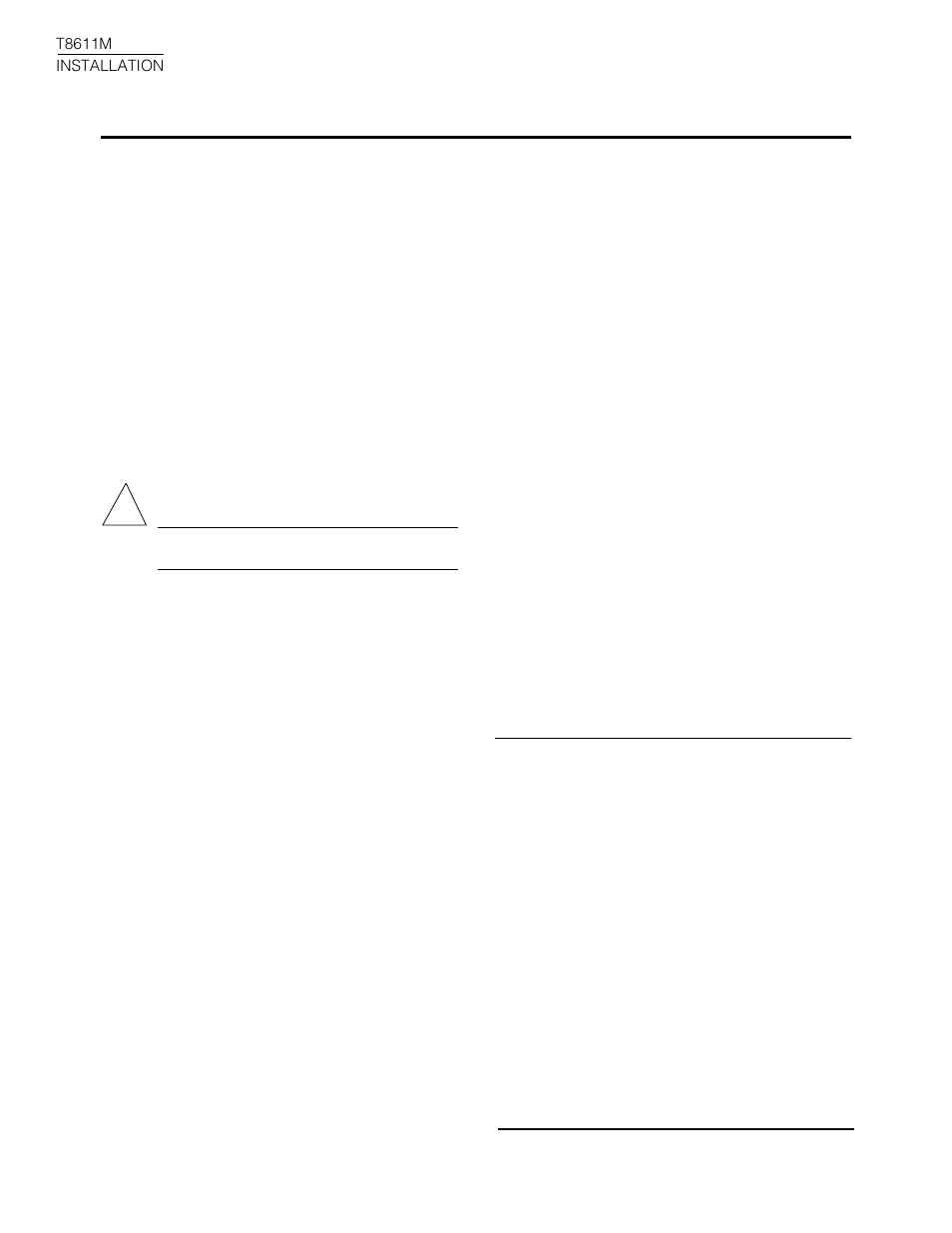 Installation, Caution | Honeywell CHRONOTHERM III T8611M User Manual | Page 12 / 32