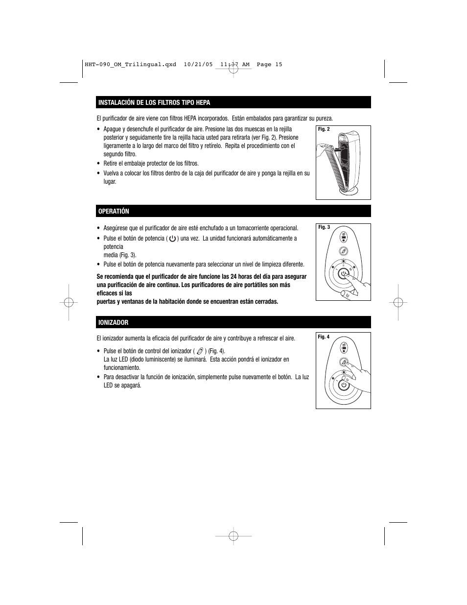Honeywell HHT-090 User Manual | Page 15 / 20