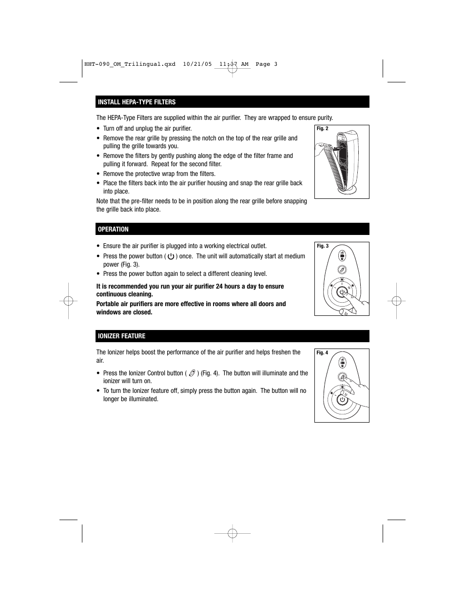 Honeywell HHT-090 User Manual | Page 3 / 20