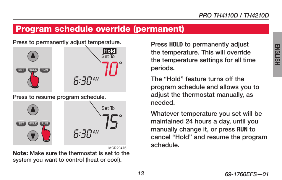 Honeywell PRO TH4000 User Manual | Page 15 / 72