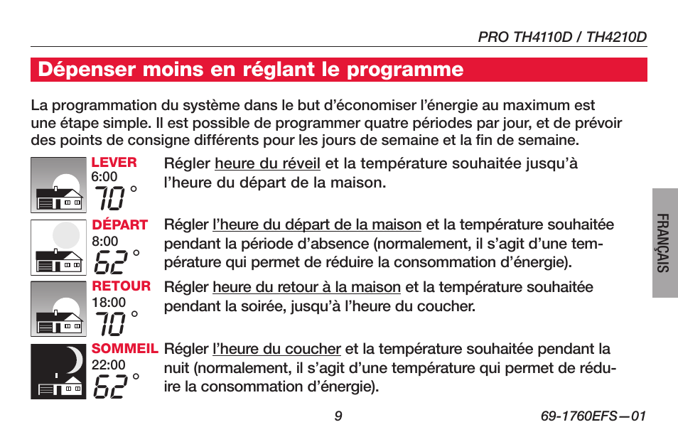 Honeywell PRO TH4000 User Manual | Page 35 / 72