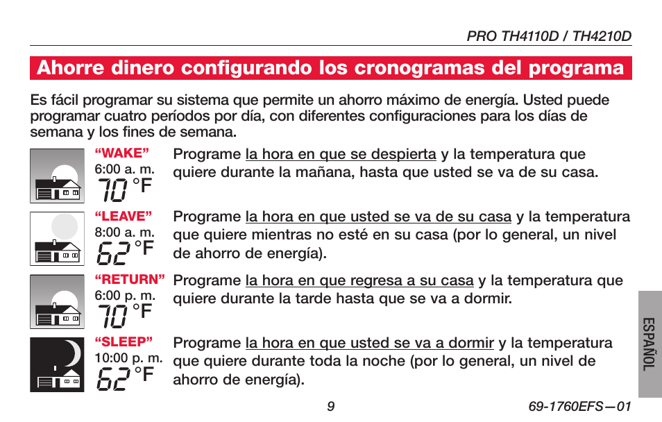 Honeywell PRO TH4000 User Manual | Page 59 / 72