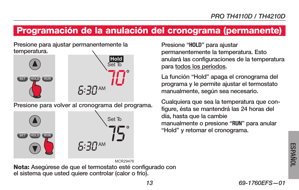 Honeywell PRO TH4000 User Manual | Page 63 / 72