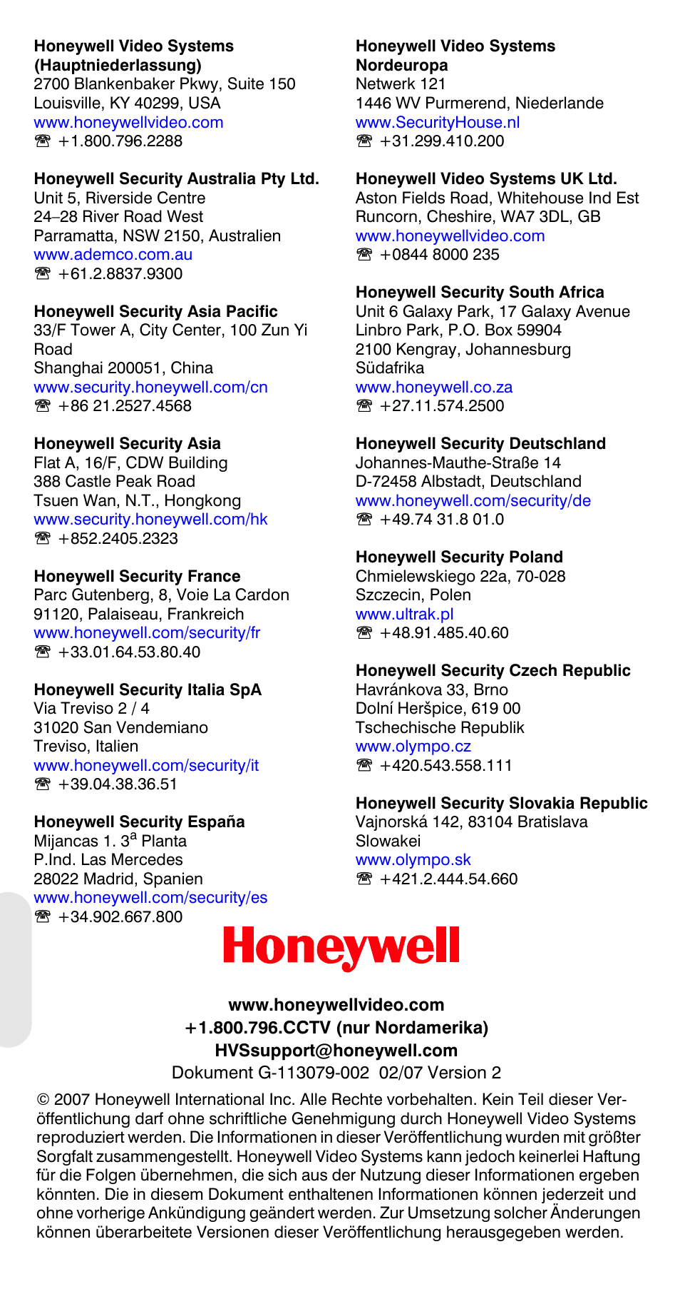 Honeywell HCD484L User Manual | Page 120 / 144