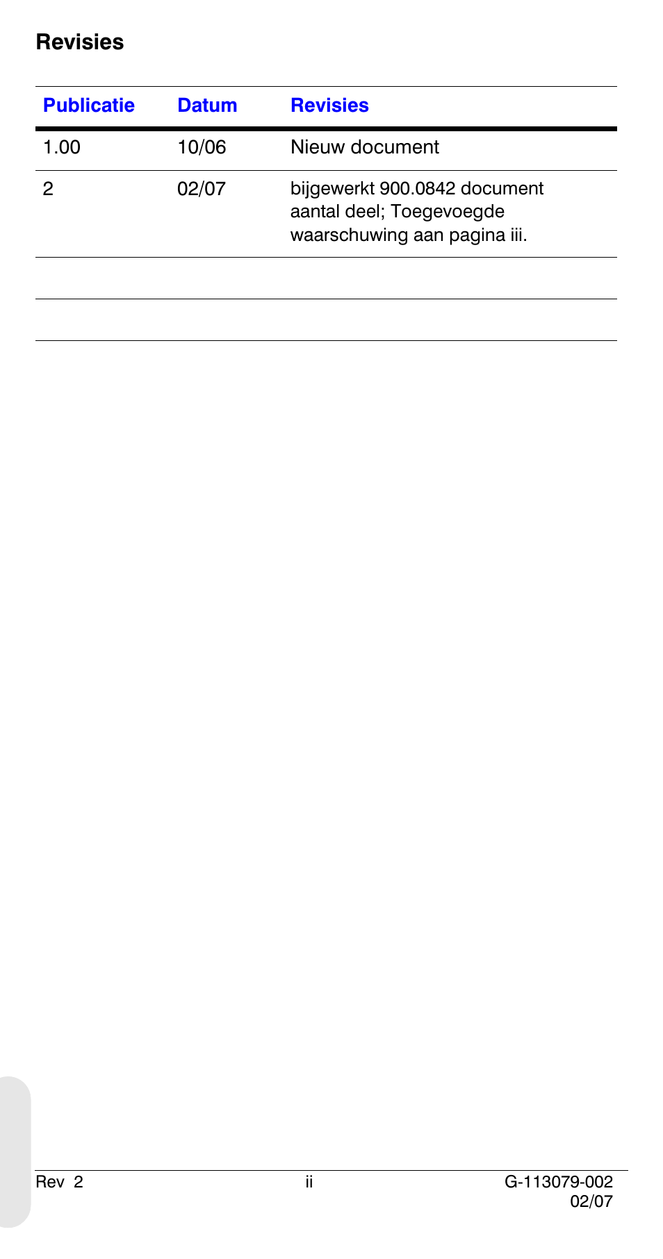 Revisies | Honeywell HCD484L User Manual | Page 122 / 144