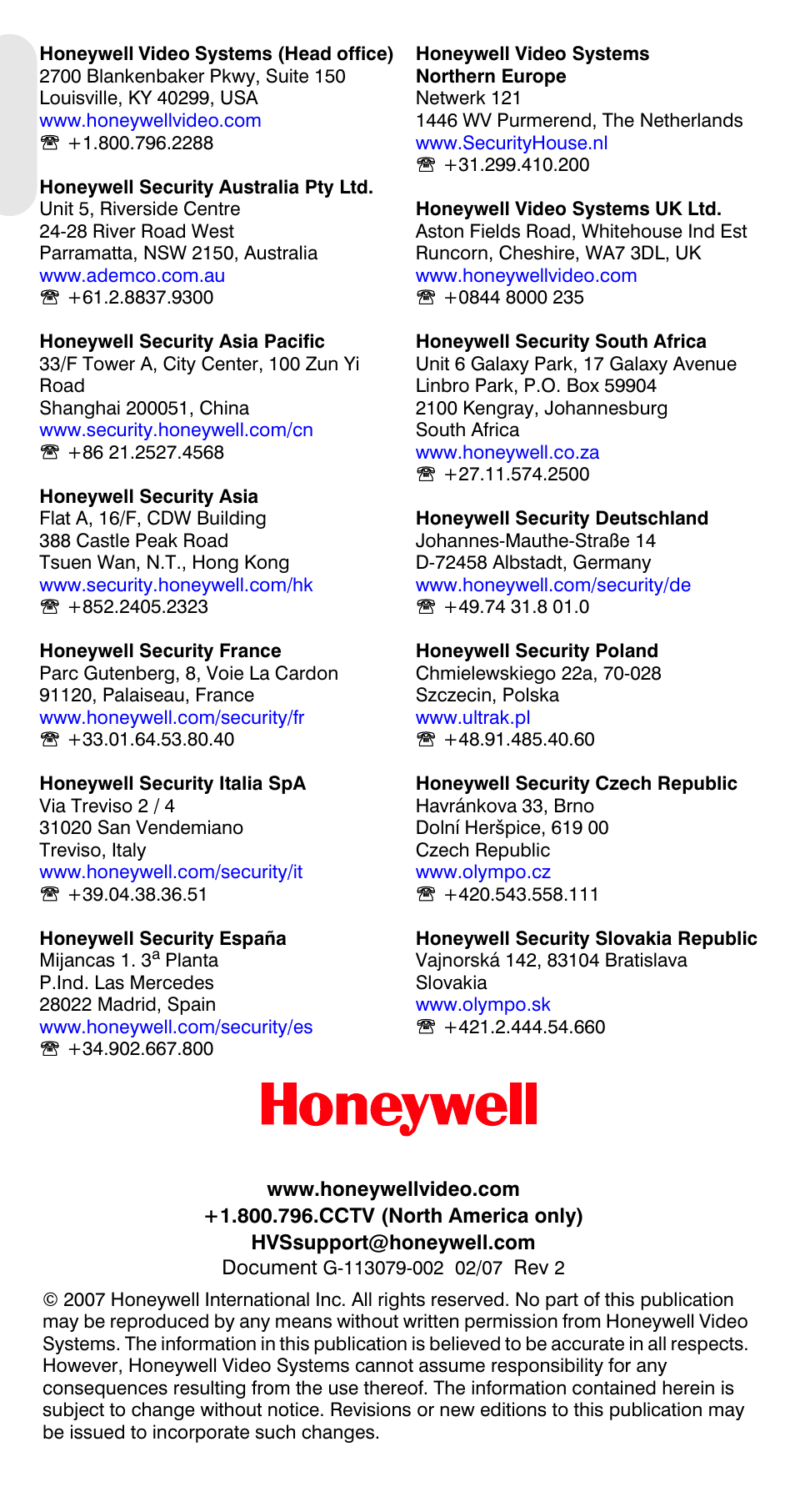 Honeywell HCD484L User Manual | Page 24 / 144