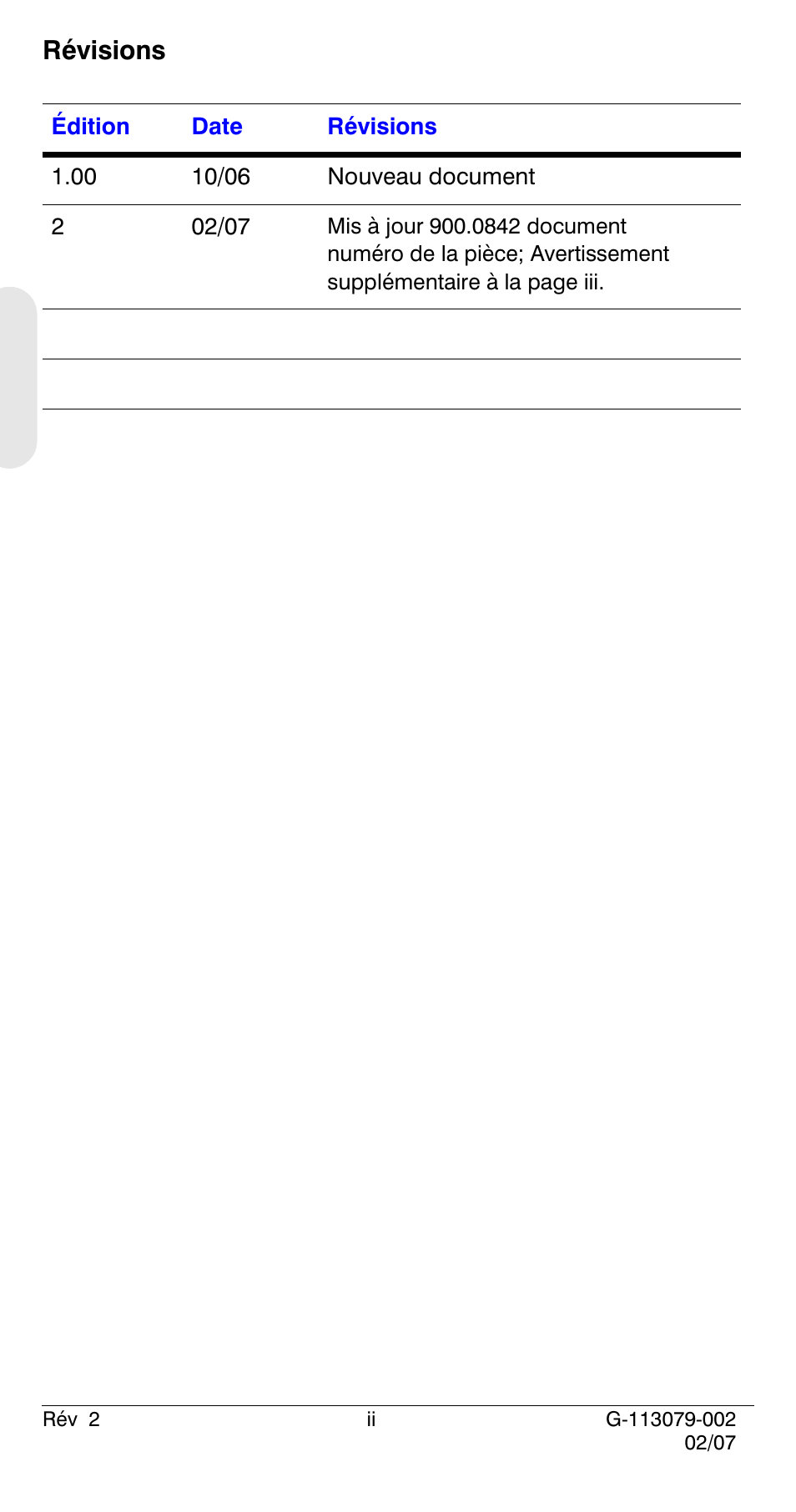 Révisions | Honeywell HCD484L User Manual | Page 26 / 144