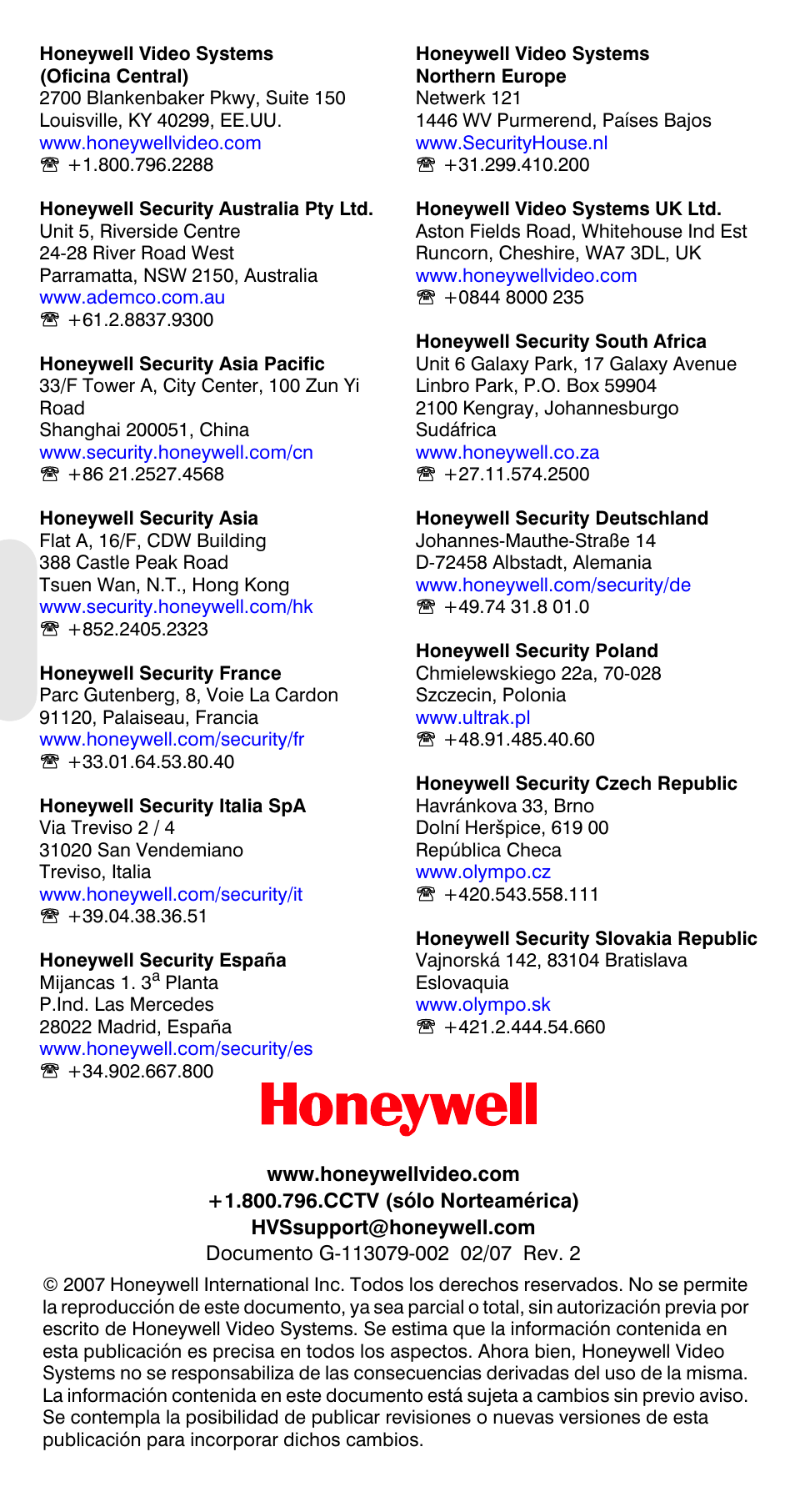 Honeywell HCD484L User Manual | Page 72 / 144
