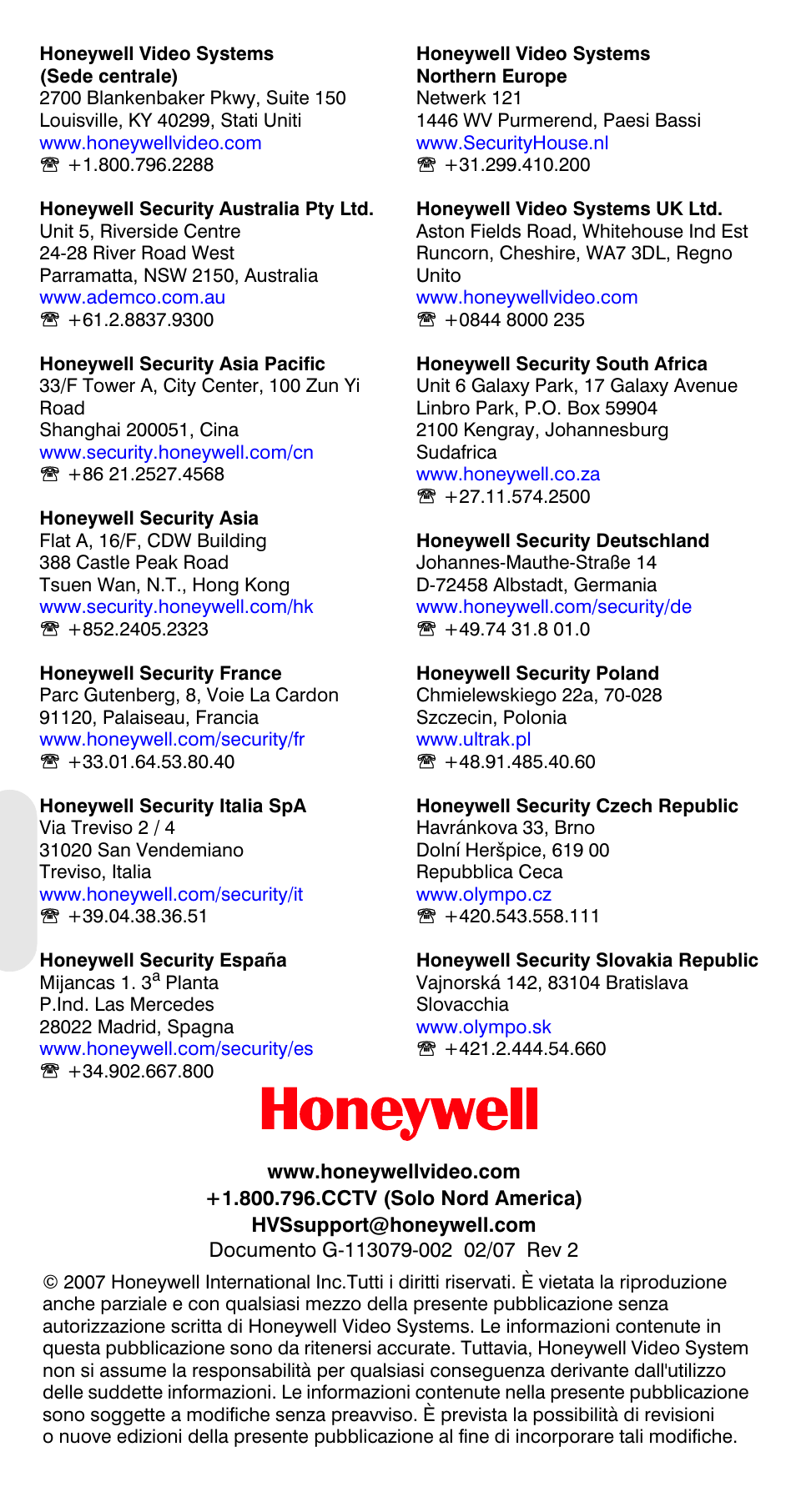 Honeywell HCD484L User Manual | Page 96 / 144