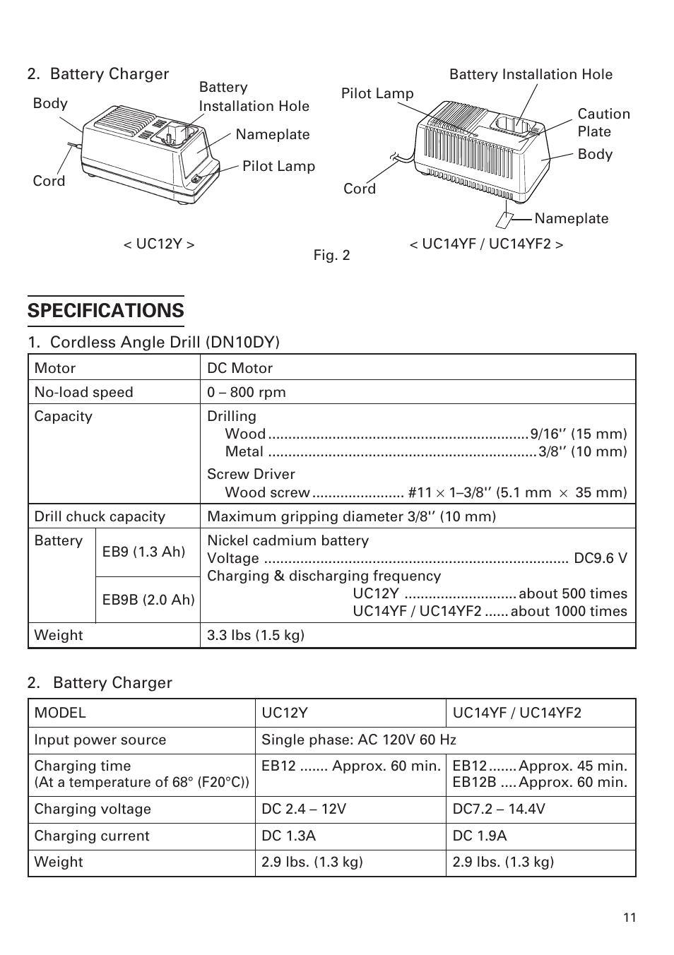 Specifications | Honeywell DN 10DY User Manual | Page 11 / 24